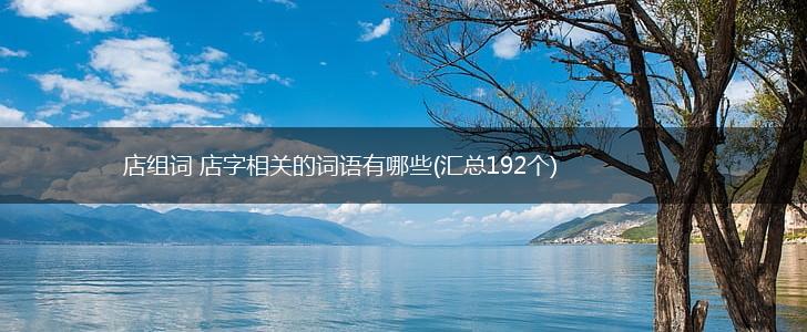 店组词 店字相关的词语有哪些(汇总192个),第1张
