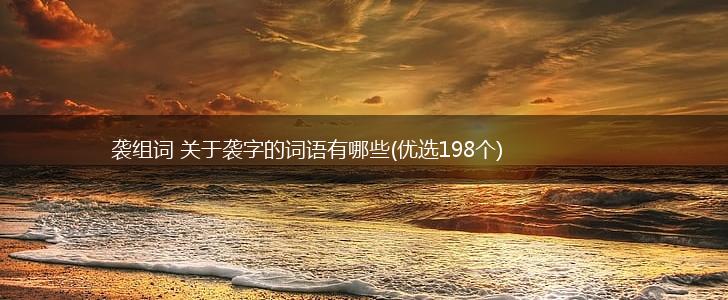 袭组词 关于袭字的词语有哪些(优选198个),第1张