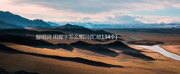 握组词 用握字怎么组词(汇总134个),第1张