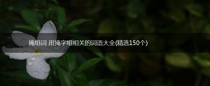 掩组词 用掩字组相关的词语大全(精选150个),第1张