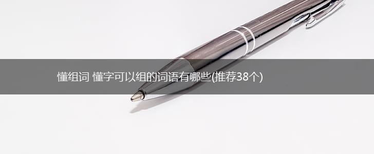 懂组词 懂字可以组的词语有哪些(推荐38个),第1张