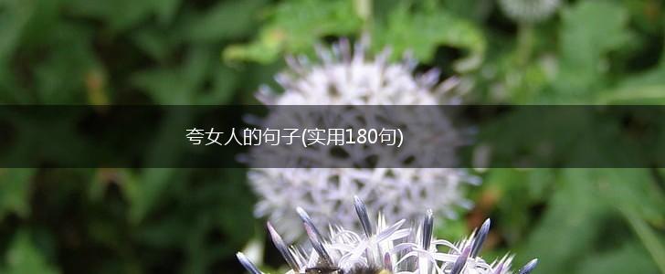 夸女人的句子(实用180句),第1张