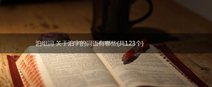 泊组词 关于泊字的词语有哪些(共123个),第1张