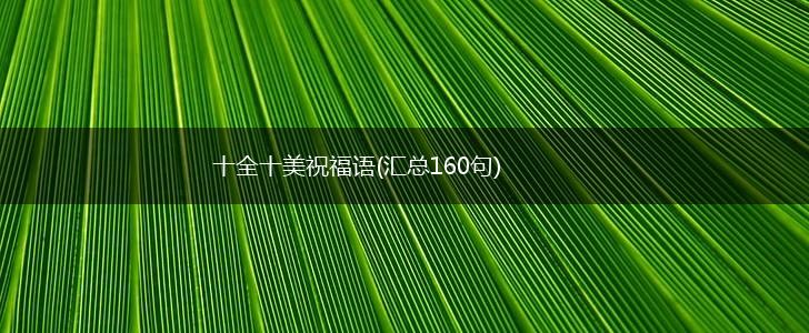 十全十美祝福语(汇总160句),第1张