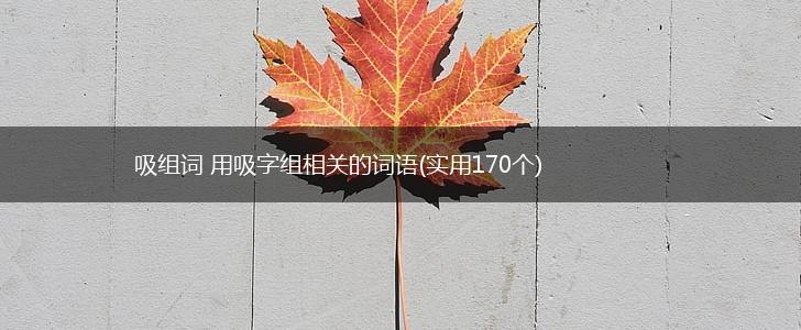 吸组词 用吸字组相关的词语(实用170个),第1张