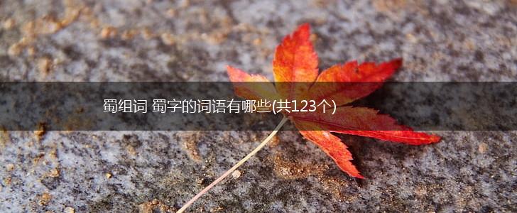 蜀组词 蜀字的词语有哪些(共123个),第1张