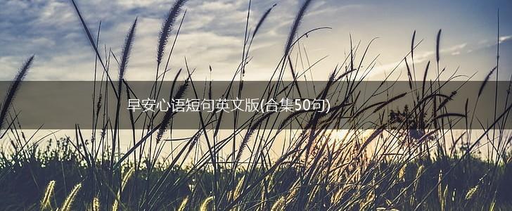 早安心语短句英文版(合集50句),第1张