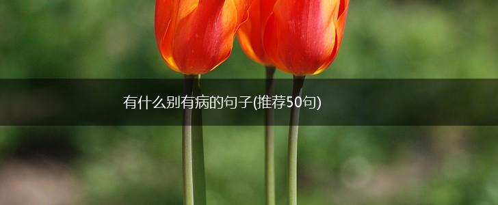 有什么别有病的句子(推荐50句),第1张
