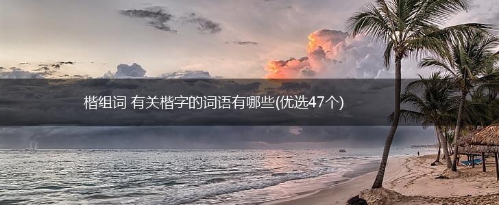 楷组词 有关楷字的词语有哪些(优选47个),第1张