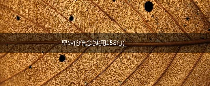 坚定的信念(实用158句),第1张