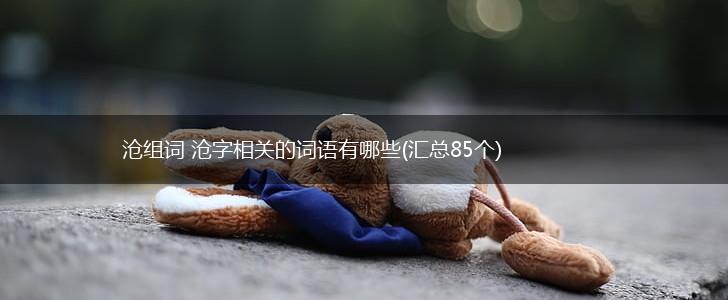 沧组词 沧字相关的词语有哪些(汇总85个),第1张