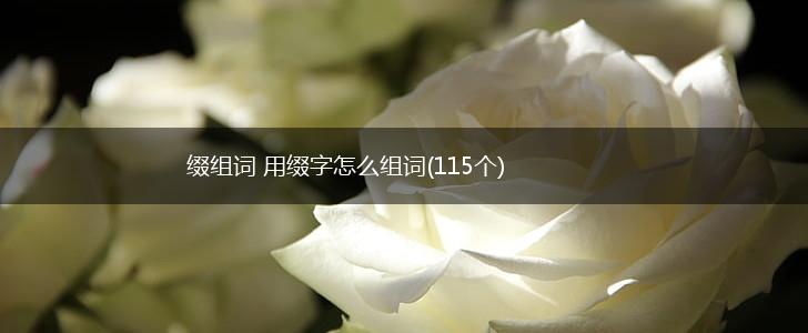 缀组词 用缀字怎么组词(115个),第1张