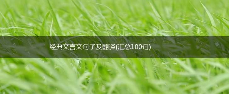 经典文言文句子及翻译(汇总100句),第1张