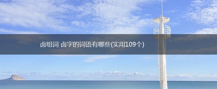 卤组词 卤字的词语有哪些(实用109个),第1张