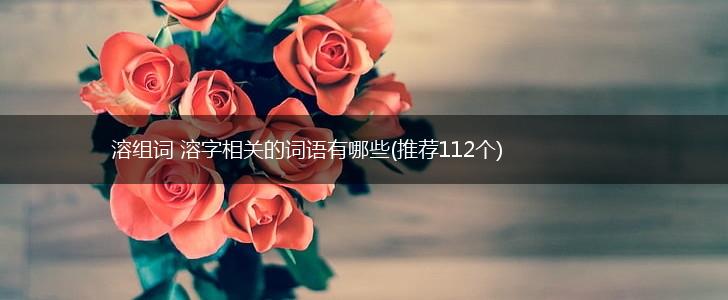 溶组词 溶字相关的词语有哪些(推荐112个),第1张