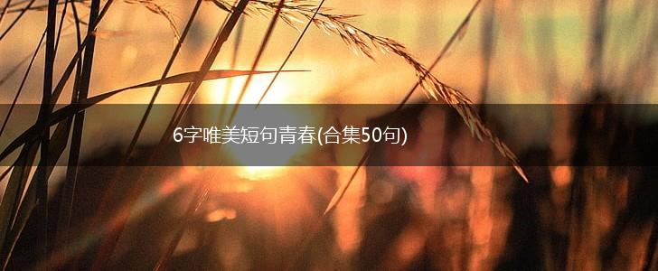 6字唯美短句青春(合集50句),第1张