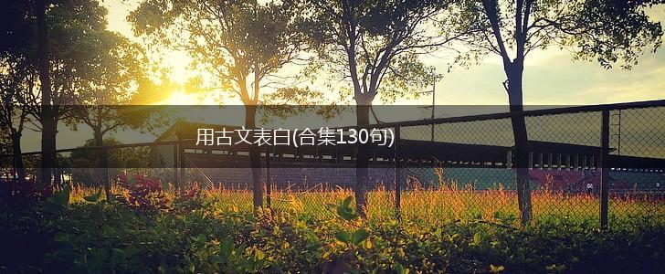用古文表白(合集130句),第1张