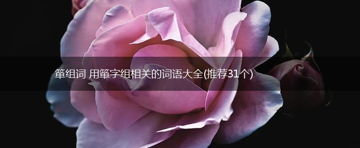 箪组词 用箪字组相关的词语大全(推荐31个),第1张