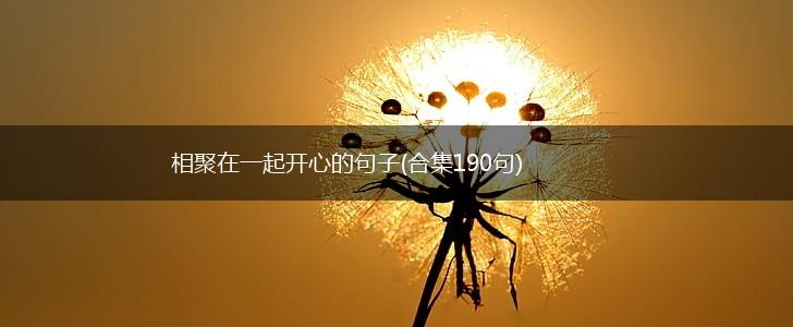 相聚在一起开心的句子(合集190句),第1张