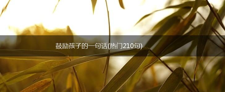 鼓励孩子的一句话(热门210句),第1张