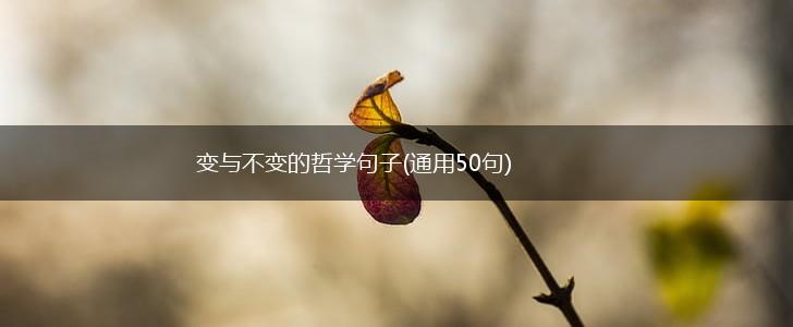 变与不变的哲学句子(通用50句),第1张 变与不变的哲学句子(通用50句),第1张