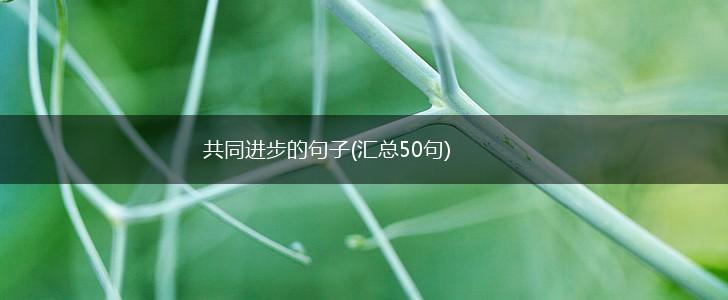 共同进步的句子(汇总50句),第1张