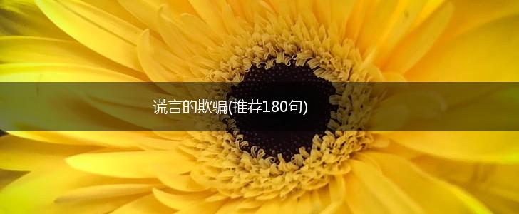 谎言的欺骗(推荐180句),第1张
