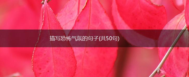 描写恐怖气氛的句子(共50句),第1张