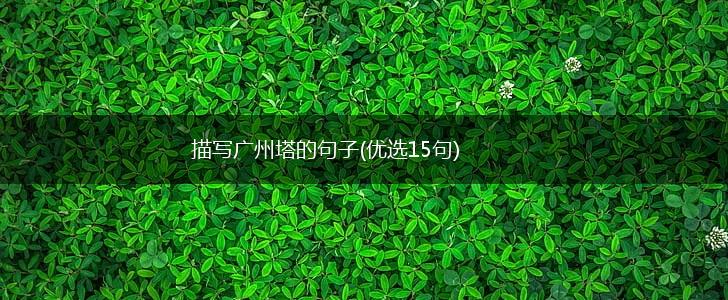 描写广州塔的句子(优选15句),第1张