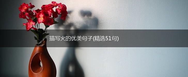 描写火的优美句子(精选51句),第1张
