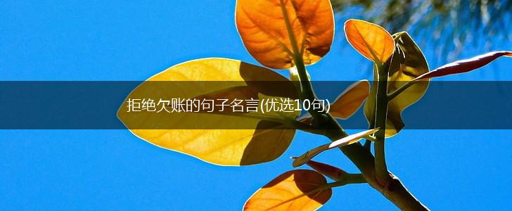 拒绝欠账的句子名言(优选10句),第1张