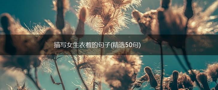 描写女生衣着的句子(精选50句),第1张