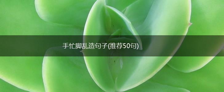 手忙脚乱造句子(推荐50句),第1张