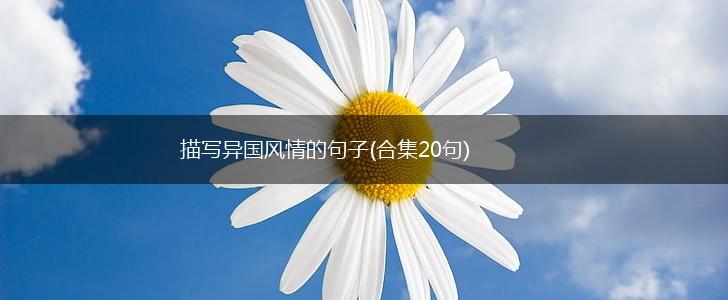 描写异国风情的句子(合集20句),第1张