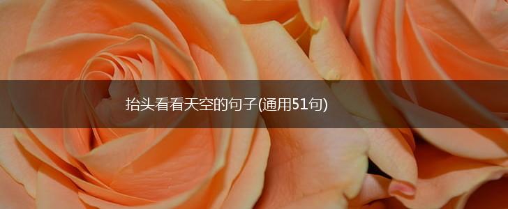抬头看看天空的句子(通用51句),第1张