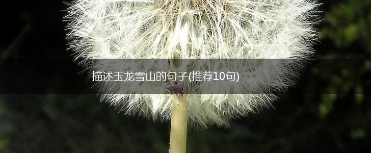 描述玉龙雪山的句子(推荐10句),第1张