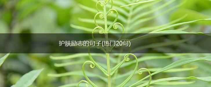 护肤励志的句子(热门20句),第1张