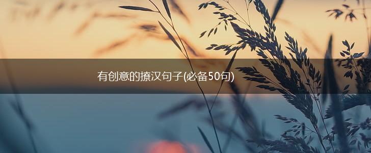 有创意的撩汉句子(必备50句),第1张