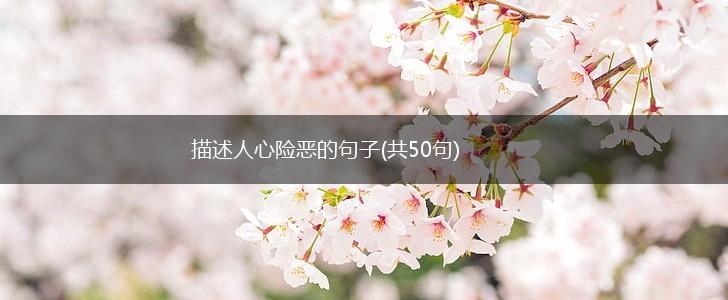 描述人心险恶的句子(共50句),第1张