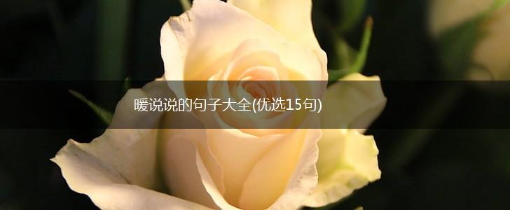 暖说说的句子大全(优选15句),第1张