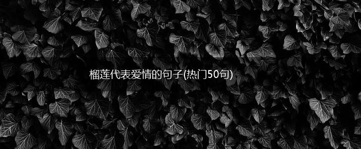 榴莲代表爱情的句子(热门50句),第1张