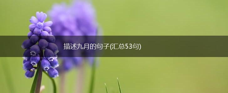 描述九月的句子(汇总53句),第1张 描述九月的句子(汇总53句),第1张