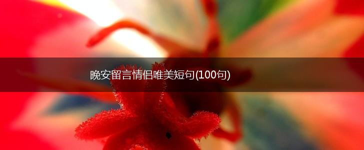 晚安留言情侣唯美短句(100句),第1张