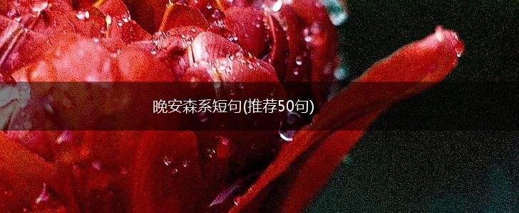 晚安森系短句(推荐50句),第1张