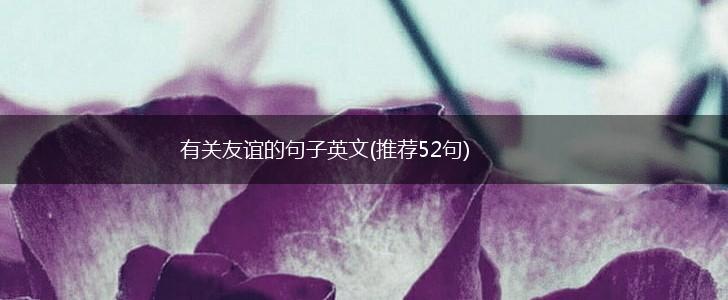 有关友谊的句子英文(推荐52句),第1张