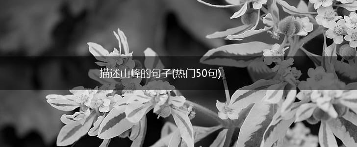 描述山峰的句子(热门50句),第1张