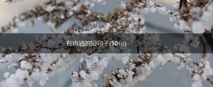 有内涵的短句子(50句),第1张