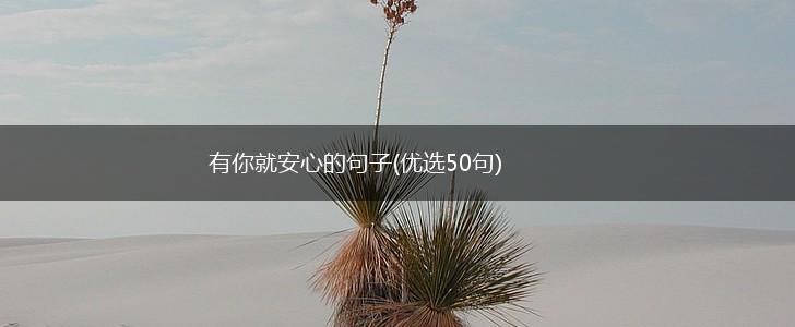 有你就安心的句子(优选50句),第1张